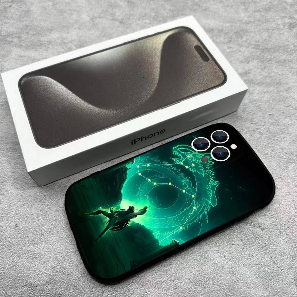 Phone Case For iPhone 17,16,15,14,13,12,Pro,Max,Plus,E,SE4,Air,Mini S-Saint Seiya Knights Zodiac Black Soft Box