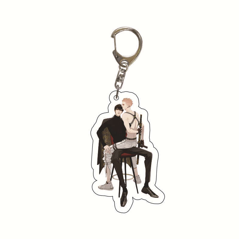 6CM Anime 19 Days Keychain Mo Guanshan Old Xian He Tian Jian Yi Manga Youth Acrylic Pendant Figure Key Chain For Children Gifts