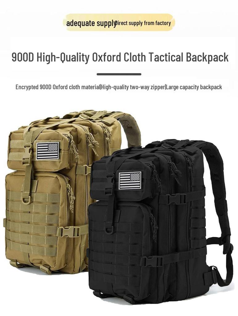 Tactical Camouflage Backpack: Large Capacity, Waterproof for Outdoor and Sports Activities