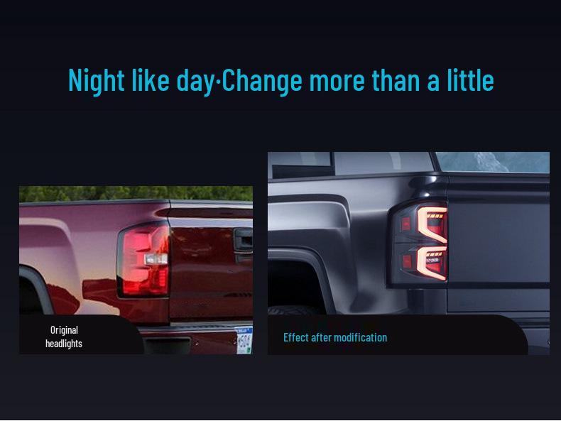 Compatible with GMC Sierra 2014-2018 Taillight Assembly: Turn Signal, Welcome Light, Brake Light.