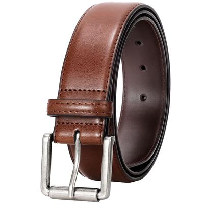 [JASGOOD] Men's Genuine Leather Belt, Suitable for Suits, Business, and Casual Wear, 3.8cm Wide, Adjustable, Golf-Friendly, Stylish Pin Type, Gift