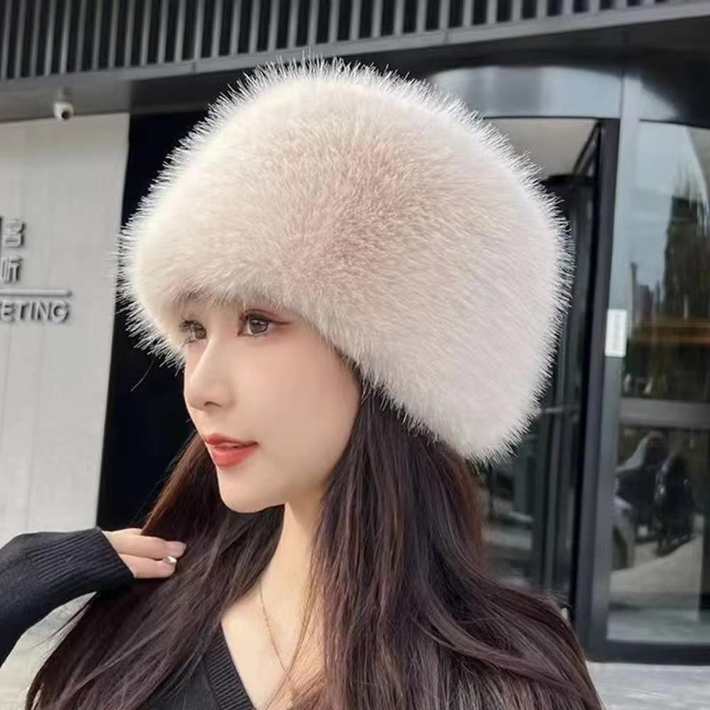 Warm Fisherman Hat Plush Mongolian Cap Fashion Snow Ski Cap  Women