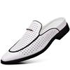 Slippers business men's shoes office wear men's one-pedal leather shoes heightening muller shoes leather men's half slippers