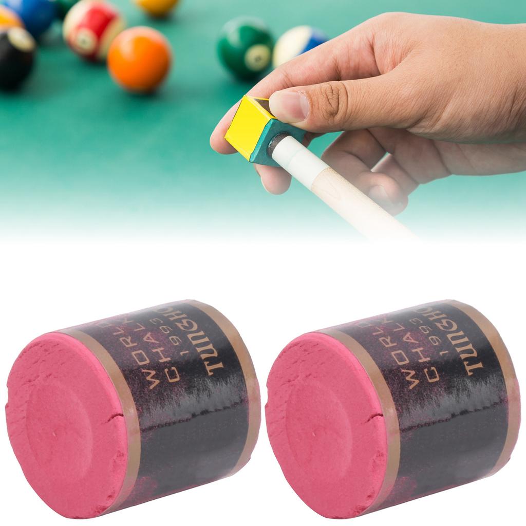 2Pcs Billiard Cue Tips Chalk NoSlip Pool Table Stick Chalk Billiard Accessories(Blue )