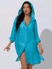 Jacket Women Casual Vacation Solid Color Pullover Bikini Swimsuit Cover Shirt Sunwear