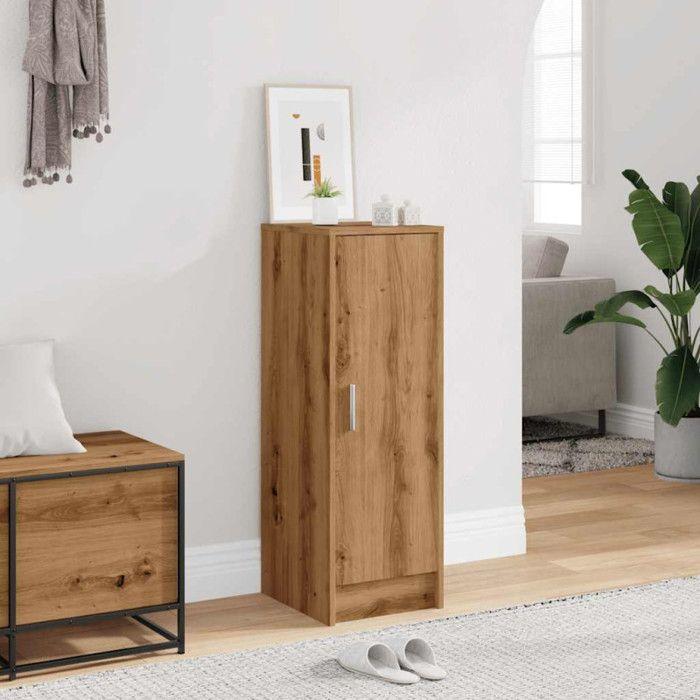 VidaXL Armoire à chaussures chêne artisanal 32x35x92cm bois ingénierie, armoire de rangement de chaussures, support à 856709