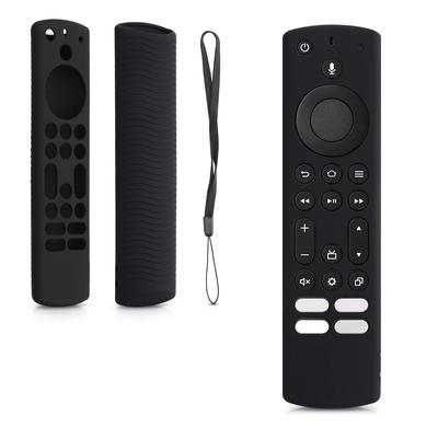 Kwmobile Funda Protectora para Mando a Distancia Compatible con Toshiba e Insignia CT95018 Fire TV, Funda Trasera de Silicona Suave Negra, NS-RCFNA-21, CT-RC1US-21,