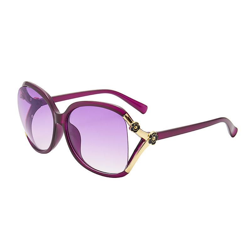 Trend Polarized Sunglasses Fashion Rose Sunglasses Retro Street Camellia Glasses