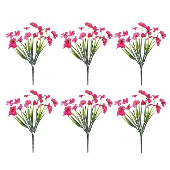 Artificial Flowers Adjustable Height Fade-Resistant Handmade Realistic Silk Petals No Watering Sunlight Floral Display Arrangement