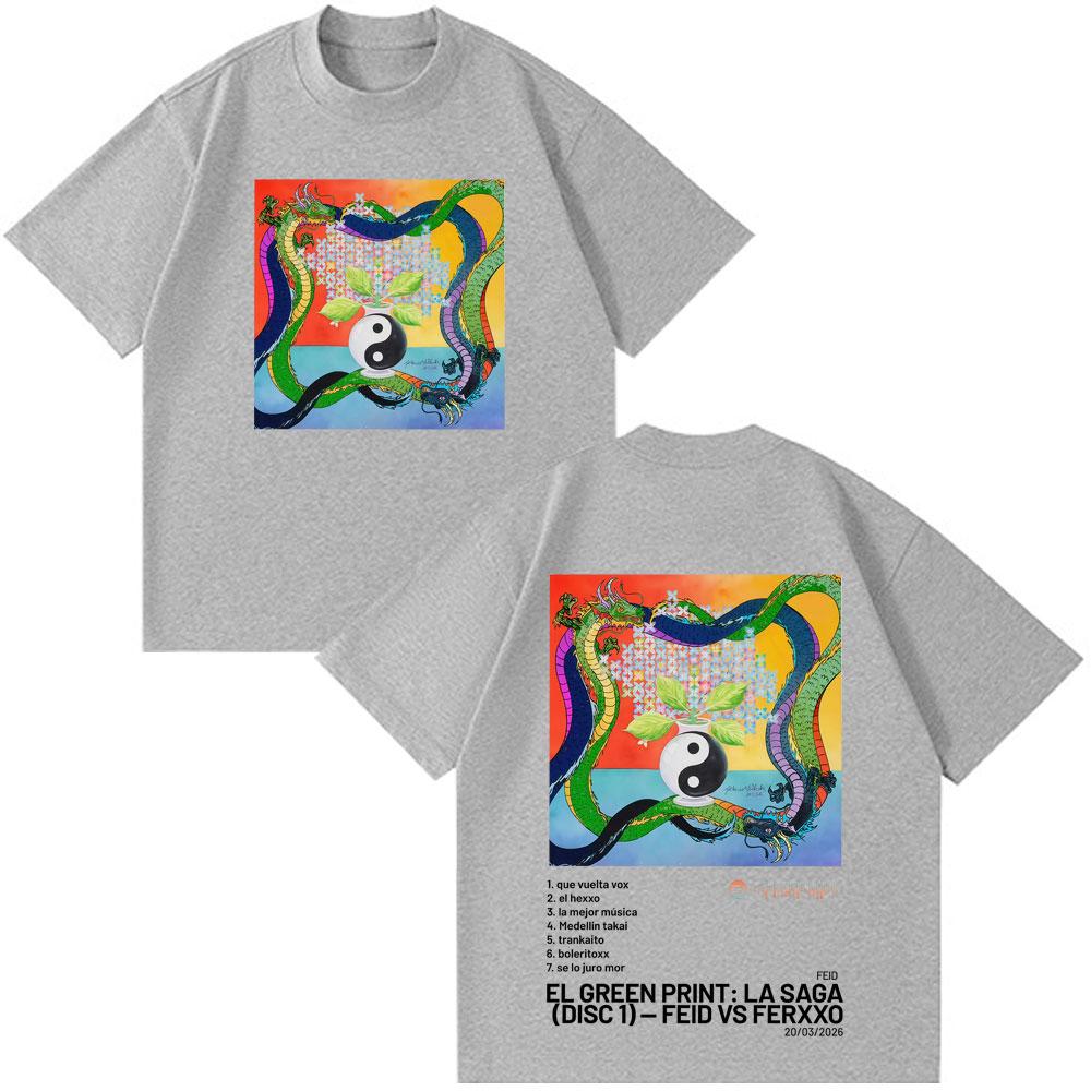 Rapper Feid Ferxxo Tour 2026 Album Print Tshirt Men Women Fashion Tshirts Summer Cotton Casual Loose High Quality Tshirts Tops