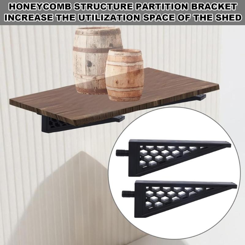 2Pcs Durability Plastic Garage Organizers Brackets High Capacity Plastic Shed Organizers For Vertical Space Utilization