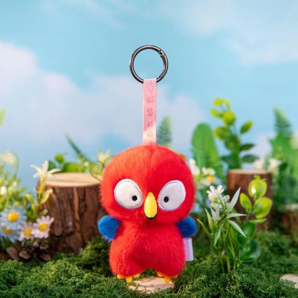 Adorable Chickens Plush Keychain Mallard Macaw Plush Pendant Owl Plush Keychain  Home Decoration