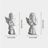 24TE Praying Angelic Boy Girl Resins Statue for Home Table Decors Spiritual Ornament