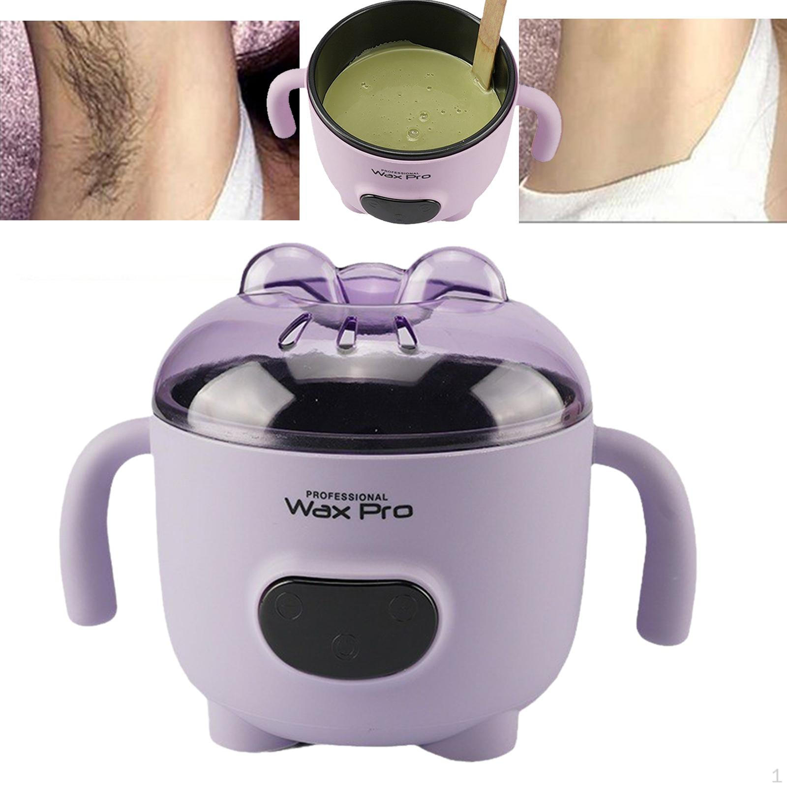 

Electric Wax Heater for Girls & Women Men Hard and Soft Salon Home Use Pink фіолетовий