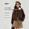 MJ STYLE Women's Retro Padded Lapel Jacket