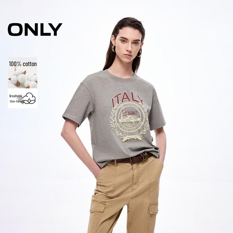 ONLY Women s Spring Letter Print Cotton T-Shirt XS