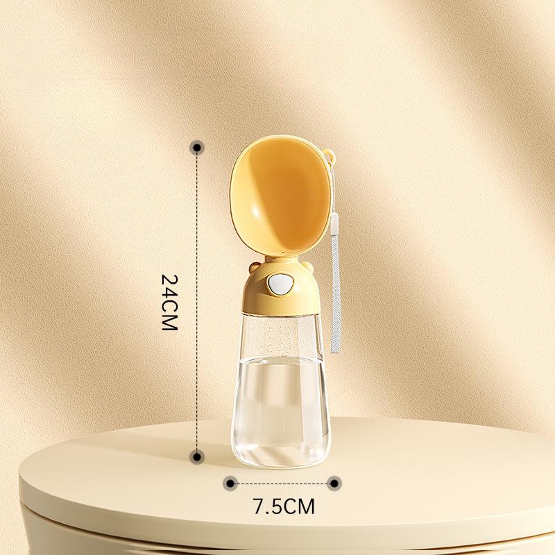 

Portable Pet Water Cup For Dogs Outdoor Travel Automatic Drinking Bottle With Food Storage Compartment And Carrying Rope 380ML