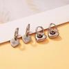 18K Gold Titanium Steel Heart Hoop Earrings for Women - Versatile Light Luxury Fashion