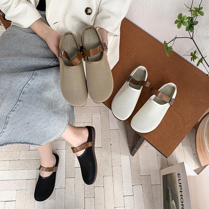 Fashion Women Sandals Mules 2025 New Casual Solid Color Shoes for Women High Heels Sandals Designer Sandals Plus Size Zapatos De Mujer