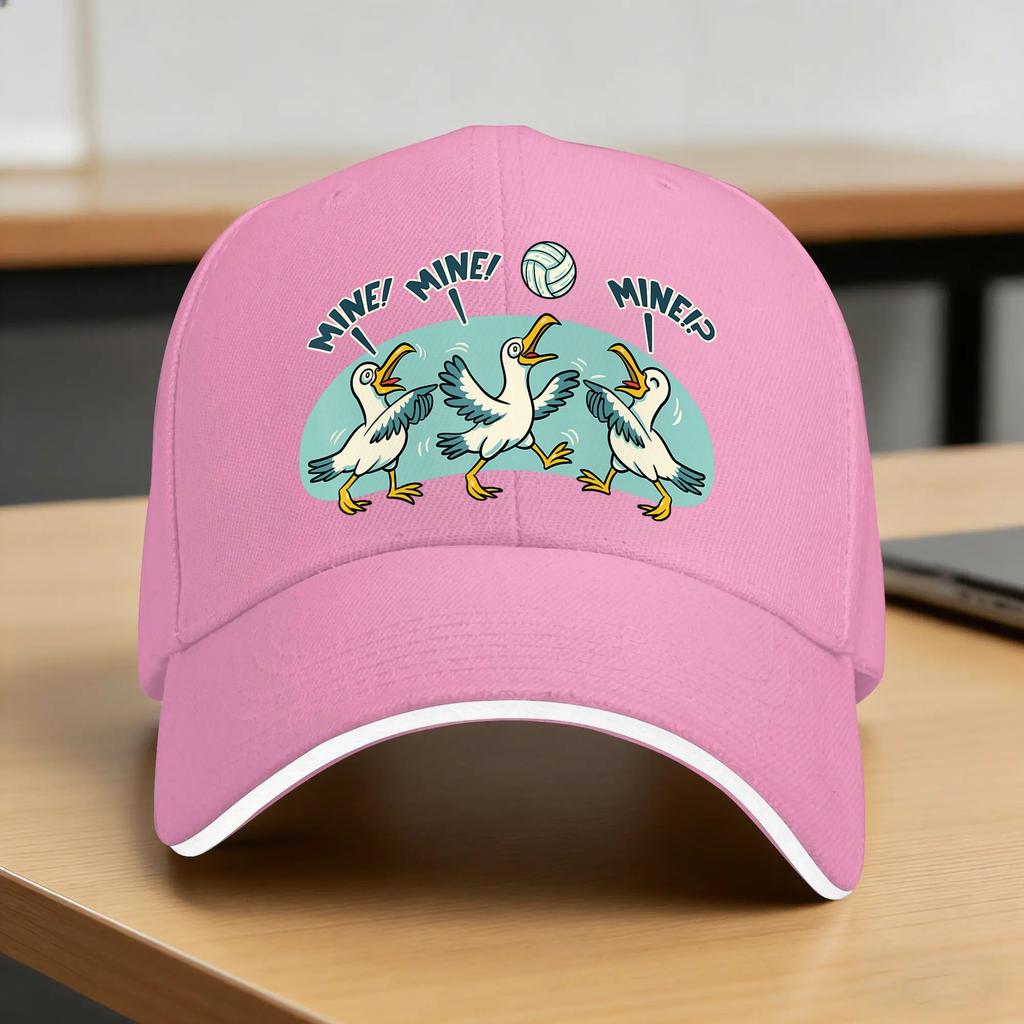 Summer Volleyball Seagull Mine Funny Beach Volleyball Player Gift Baseball Cap  Kpop Rock yk Funny Design Sun Hip Hop Hats