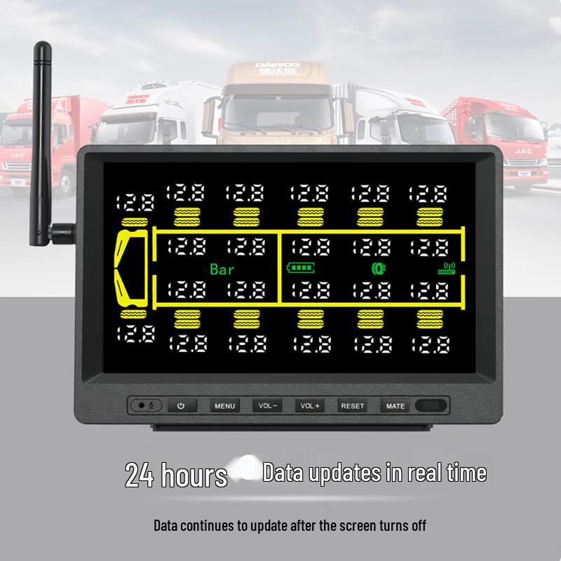 Solar Wireless TPMS for 28-Wheel Heavy Trucks