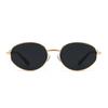 Cross-Border European and American Metal Framed Sunglasses Trendy Street Style Sunglasses for Men Modern Charm Retro Oval Sunglasses for Women 1439