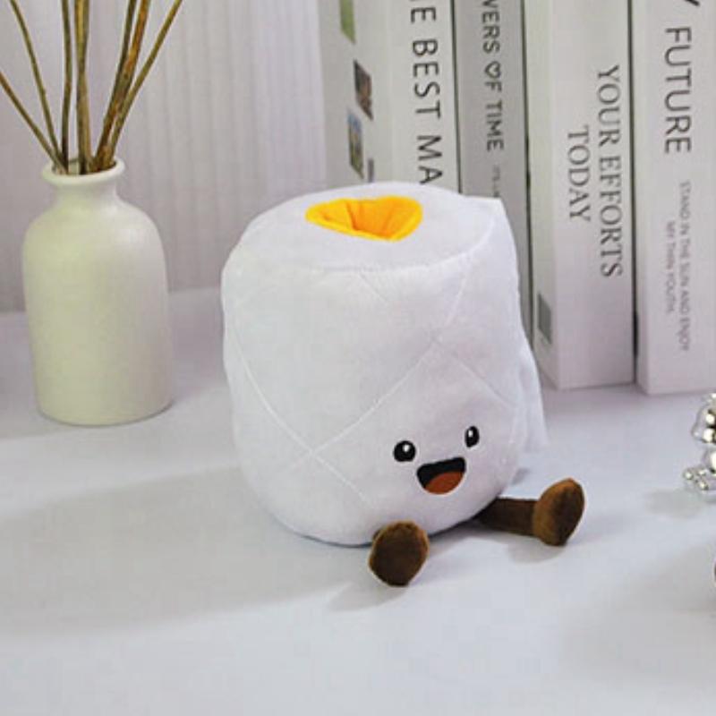 

14 см мультяшный рулон бумаги с ножкой туалетная серия плюшевые игрушки друзья смешная кукла отправить друзьям детский подарок на день рождения украшение комнаты 14cm белый