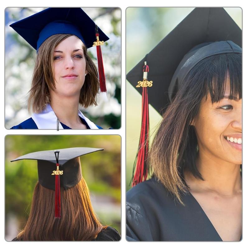 10 Piezas Borlas de Graduación 2026 con Colgante del Año Borlas para Birretes y Togas Académicas y Ceremonias de Graduación