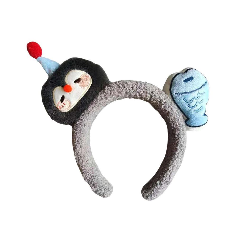 Adorable Penguin Headband: Cute Cartoon Design for Face Washing, Applying Masks, Photos & Hair Accessory