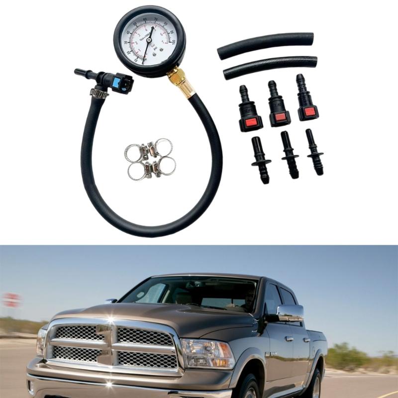 Comprehensive Gas Pump Pressure Testing Gauge With Clear Display for Motorcycle Vehicles with High Precise Measurement