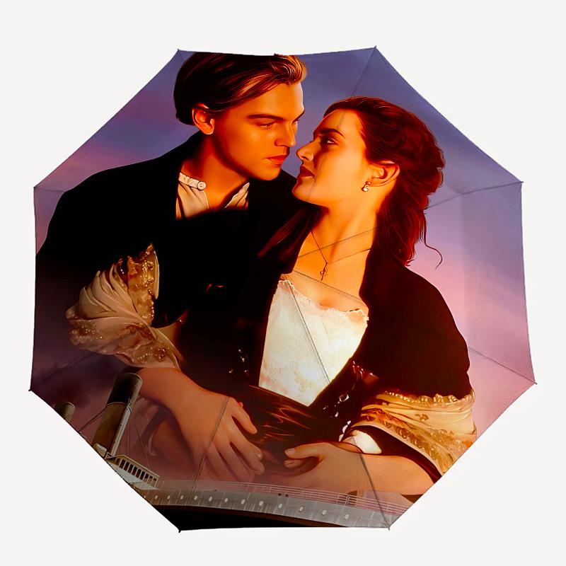 Love, Titanic Automatic Opening and Closing, 8 Rib Structure Portable Umbrella, Suitable for Men and Women In All Seasons Perfect Gift for