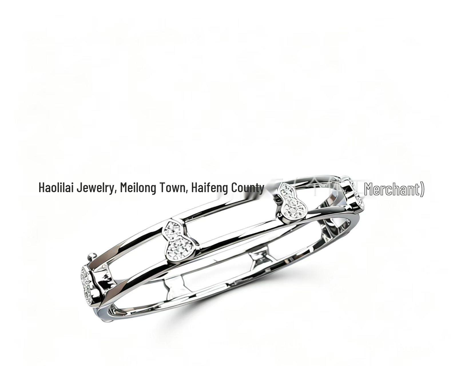 Lin Jia 18K Rose Gold Gourd Bracelet with White Mother-of-Pearl, Red Agate, and Diamonds