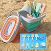 Children's Portable Silicone Folding Beach Bucket Toy Set