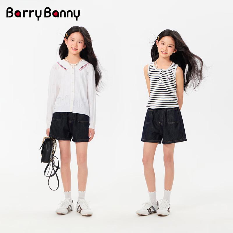 BARRY BANNY Girls' Loose Casual Denim Shorts