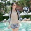 Split swimsuit women's conservative new popular long-sleeved sunscreen swimming pool special thin belly cover women's swimsuit