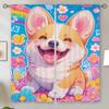 Corgi Shower Curtain for Quarto Curtains in the Living Room Decoration Home and Decoration Blackout Bedroom Curtains 100% Blind