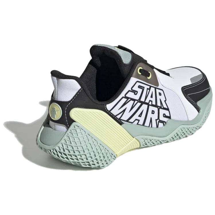 New Adidas STAR WARS Star Wars Runner J Non-slip Lightweight Low-Top Kids' Running Shoes White Green Teenagers EF9481