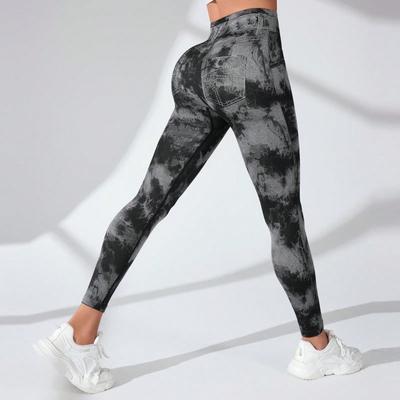 High-Waisted Seamless Yoga Leggings Women Butt-Lifting Quick-Dry Stretchy Fitness Pants Running Gym