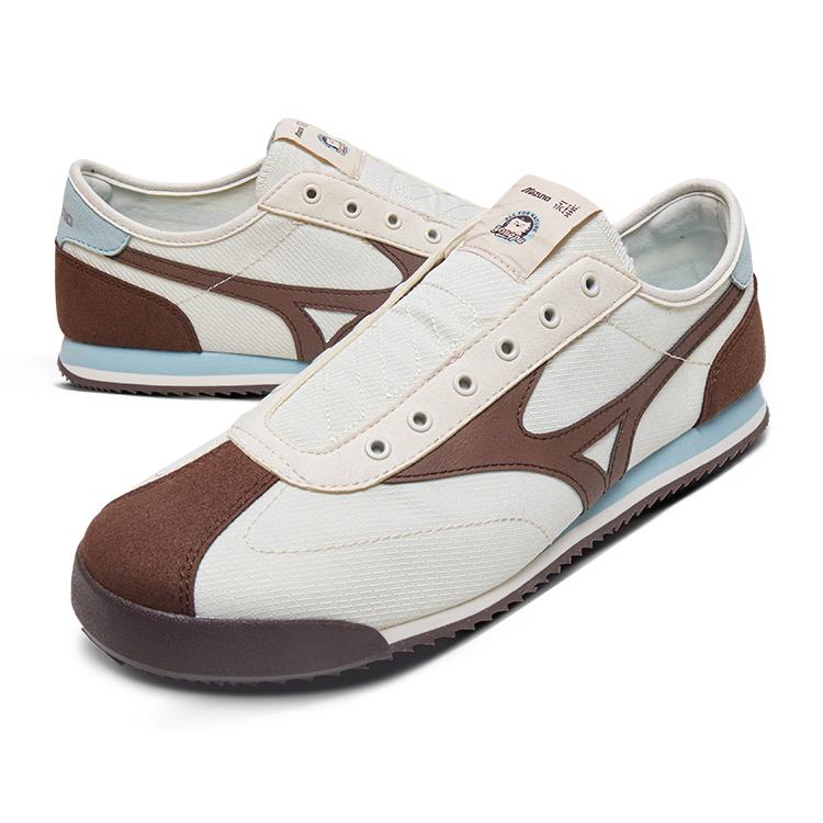 Mizuno Yongpu Coffee X  LG 60S Mode Sport Leicht Rutschfest Atmungsaktiv Low-Top Freizeitschuhe Unisex Sneaker Off-White D1GH240210