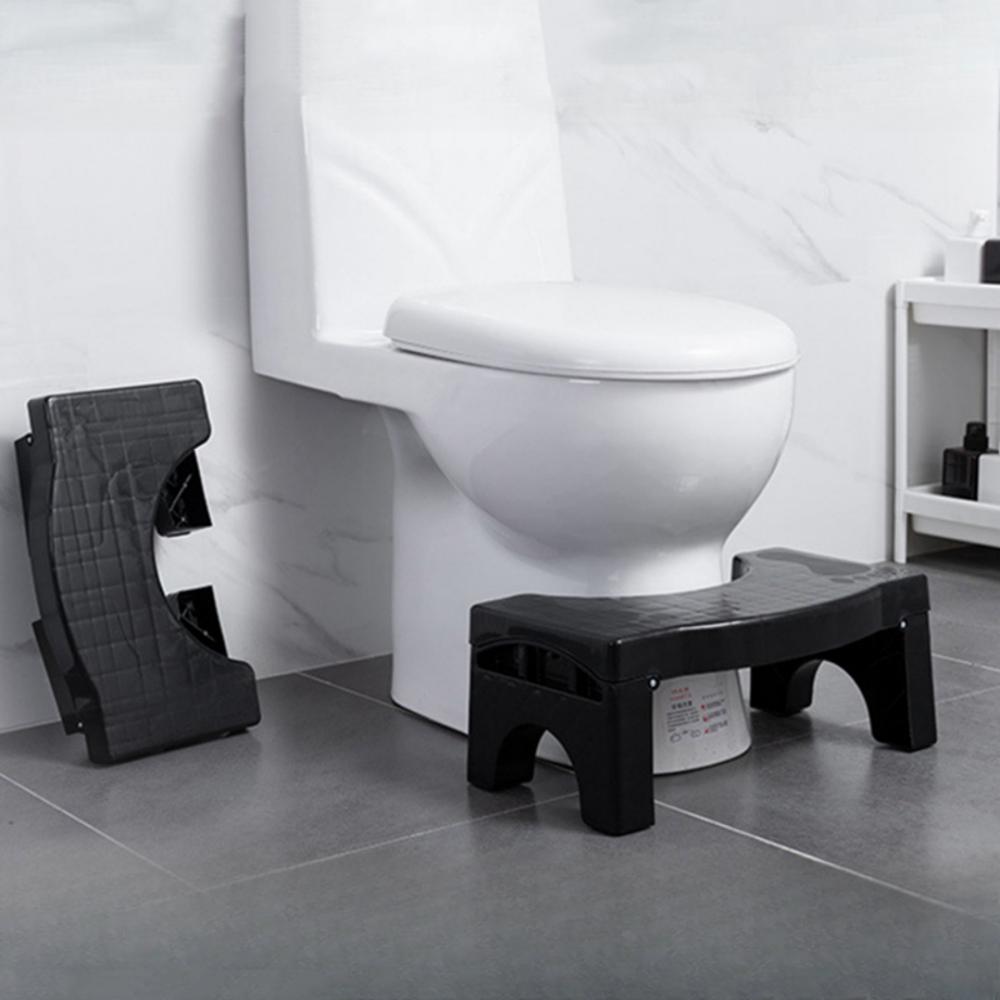 Portable Squatting Poop Foot Stool Household Non-slip Toilet Seat Stool Bathroom Folding Heightened Toilet Footstool Accessories