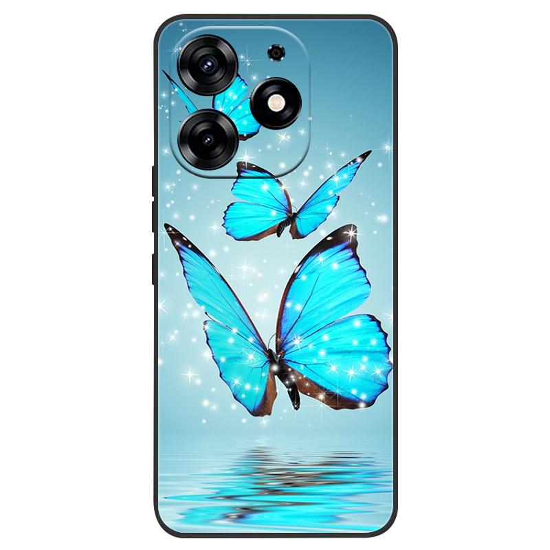 For Tecno Spark 10 Pro 10C Phone Cases Butterfly Protector Soft Silicone Back Cover for Tecno Spark10 Pro KI7 Capa Black Bumper