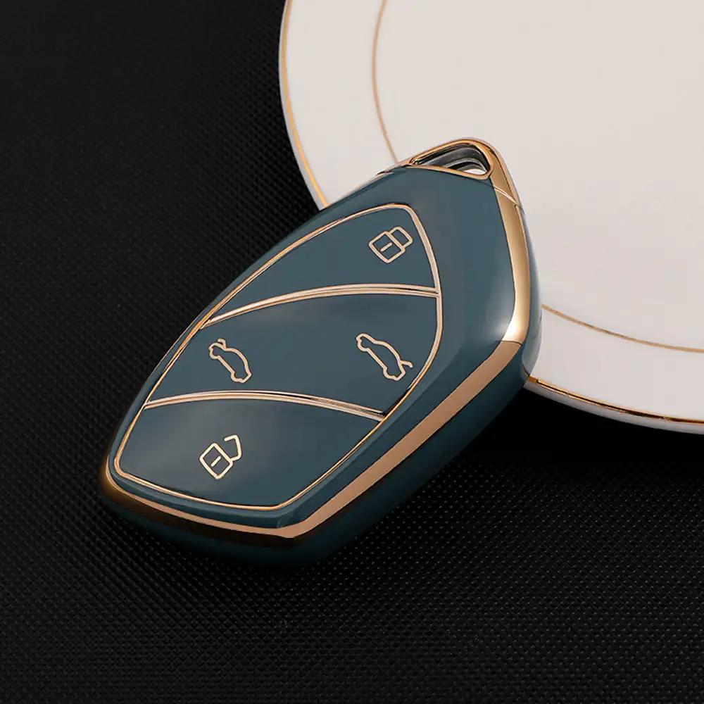 TPU Car 4 Buttons Key Case Mīksts tālvadības pults aizsargvāciņš Auto piederumi Roewe Ei5 MARVELX Marvelr MG ZS EV HS EHS ZX GT