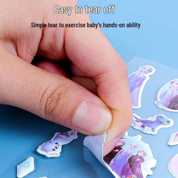 Adesivos de Bolha 3D de Princesas da Disney para Crianças - Adesivos de Recompensa Tridimensionais Criativos