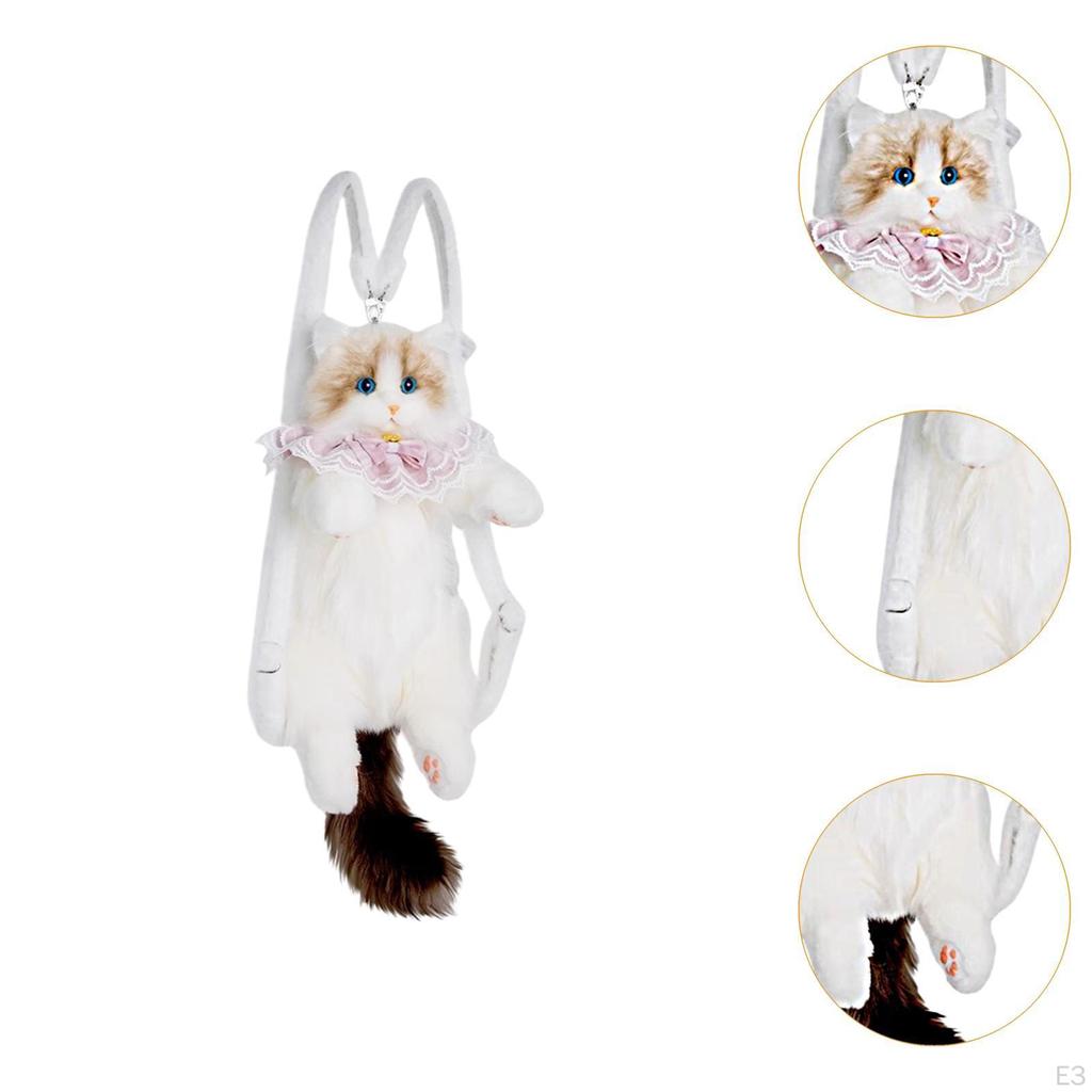 Cute Cat Backpack Realistic Funny Stuffed Animals for Teens Child