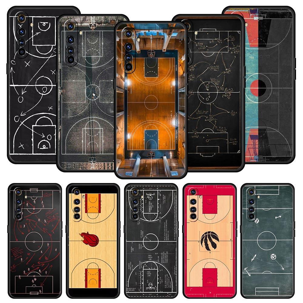 Football Basketball Tactical Board Case For Realme C67 C63 C55 C53 C35 C25 C21 GT 2 3 5 6 10 11 12 13 Pro Soft TPU Phone Cover
