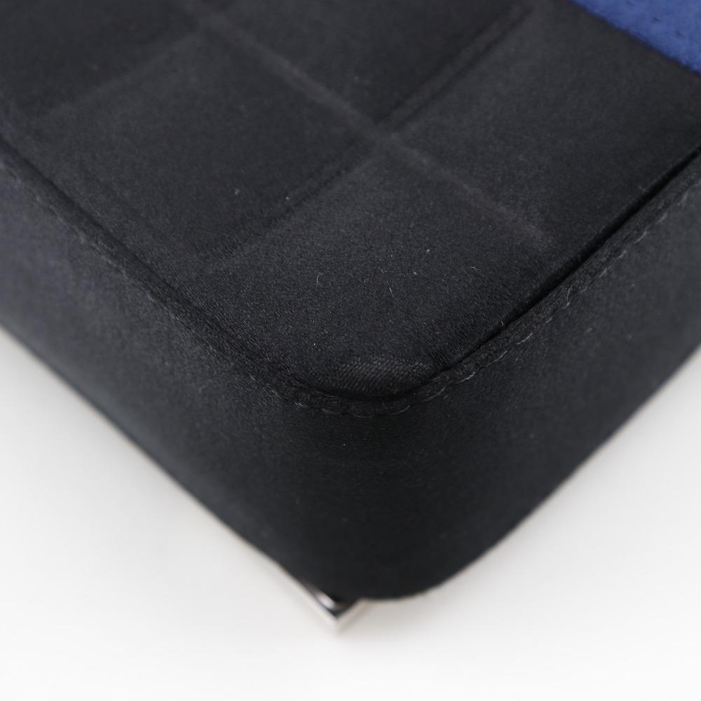 Chanel Chocolate Bar Shoulder Bag A17829 ChainShoulder Blue Satin Women Used