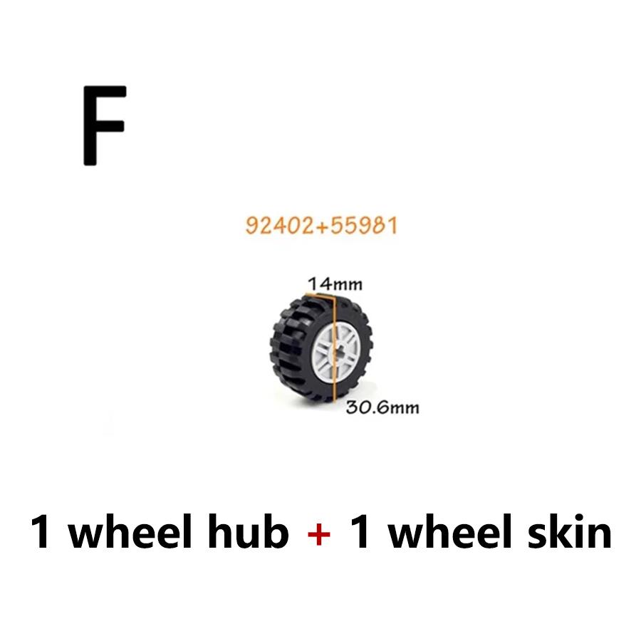 1Pcs MOC Technical Tire Wheel Hub Building Block Compatible Car Truck 32019 86652  54120 15038 23798 Construction Bricks Toys