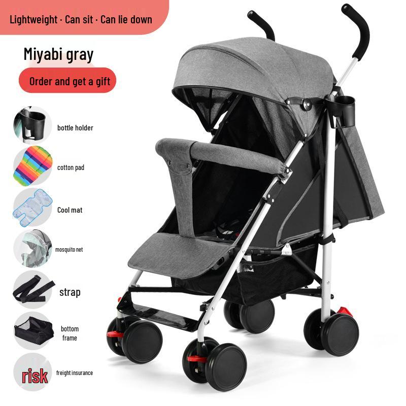 Lightweight Folding Baby and Toddler Umbrella Stroller with Recline Feature
