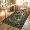 Forest Theme Soft Crystal Velvet Rug Custom Name & Text Print Non Slip Floor Rug for Bedroom Living Room