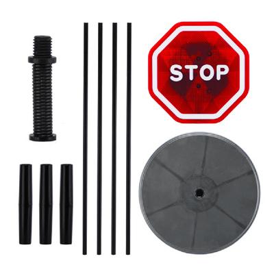 LED Flashing Stop Sign for Garage Parking Stop Sign with Bright Red LEDs and Adjustable Rod